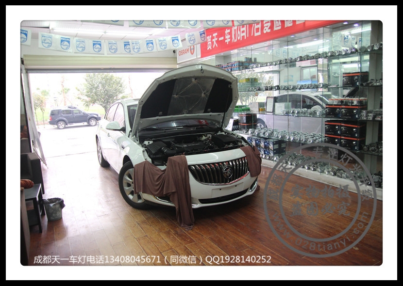 成都2015款別克新君威車燈改裝Q5雙光透鏡歐司朗氙氣燈