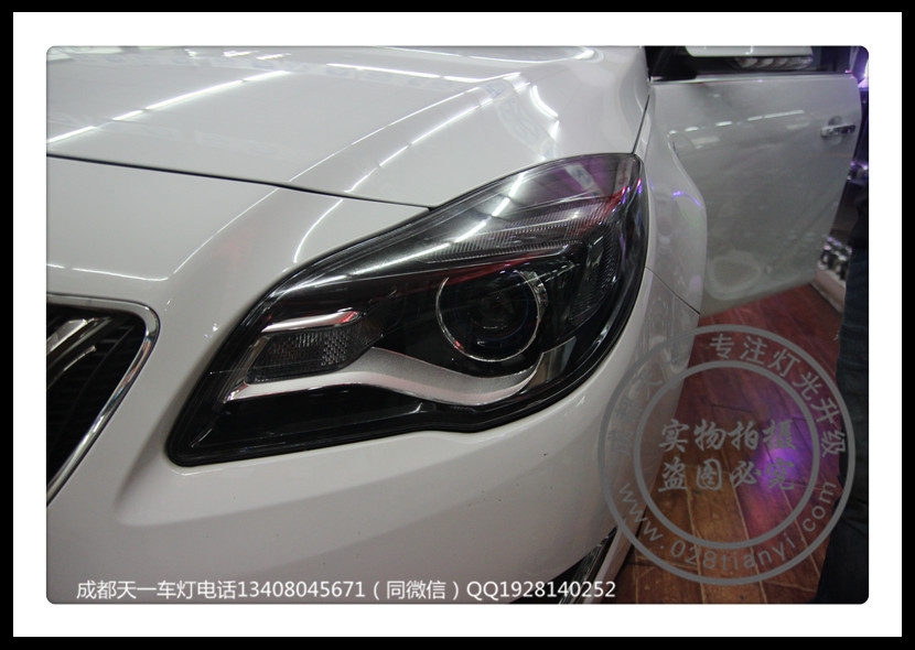 成都2015款別克新君威車燈改裝Q5雙光透鏡歐司朗氙氣燈