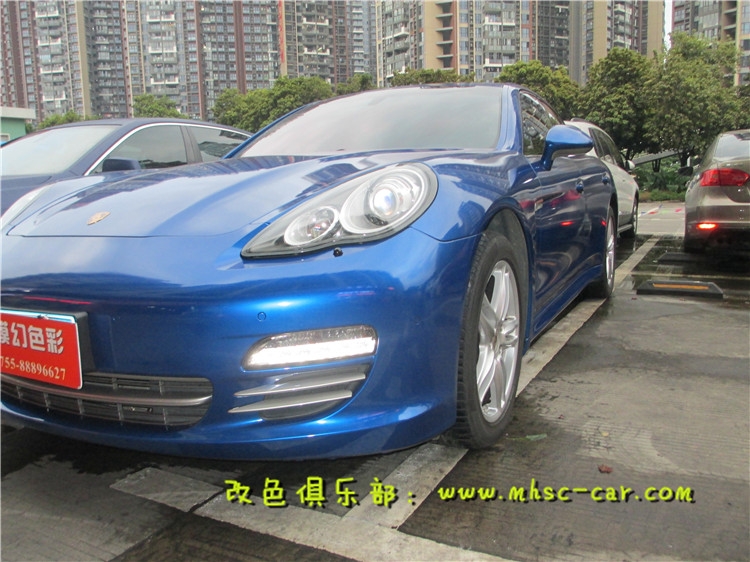 保時(shí)捷帕納梅拉車身貼膜貼紙改色 汽車改色膜 汽車包膜
