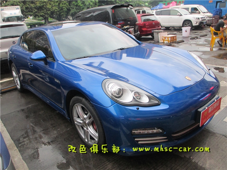 保時(shí)捷帕納梅拉車身貼膜貼紙改色 汽車改色膜 汽車包膜