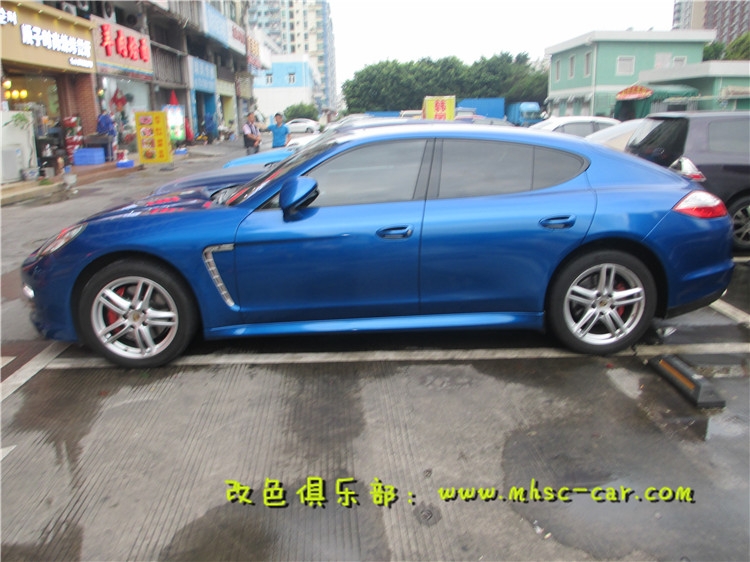 保時(shí)捷帕納梅拉車身貼膜貼紙改色 汽車改色膜 汽車包膜