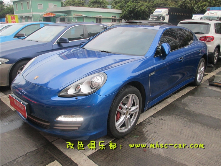 保時(shí)捷帕納梅拉車身貼膜貼紙改色 汽車改色膜 汽車包膜