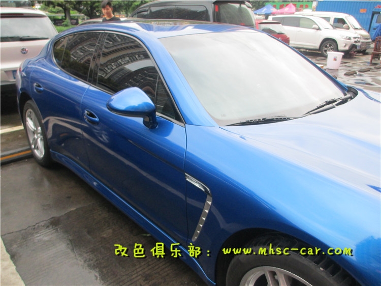 保時(shí)捷帕納梅拉車身貼膜貼紙改色 汽車改色膜 汽車包膜
