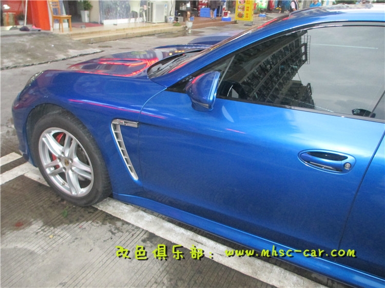 保時(shí)捷帕納梅拉車身貼膜貼紙改色 汽車改色膜 汽車包膜
