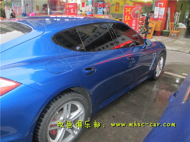 保時(shí)捷帕納梅拉車身貼膜貼紙改色 汽車改色膜 汽車包膜