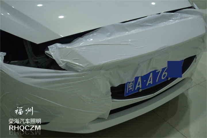 福州汽車改燈 昂克賽拉車燈升級(jí)全新歐司朗套裝海拉五透鏡第三輛 福州榮海汽車照明