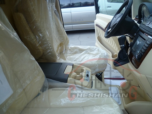 鄭州奔馳商務車內飾改裝/改色翻新/全車真皮內飾制作
