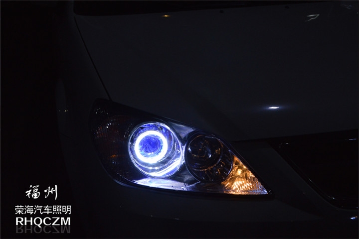 福州車燈配件 海馬汽車車燈改裝氙氣燈天使眼惡魔眼 福州榮海照明