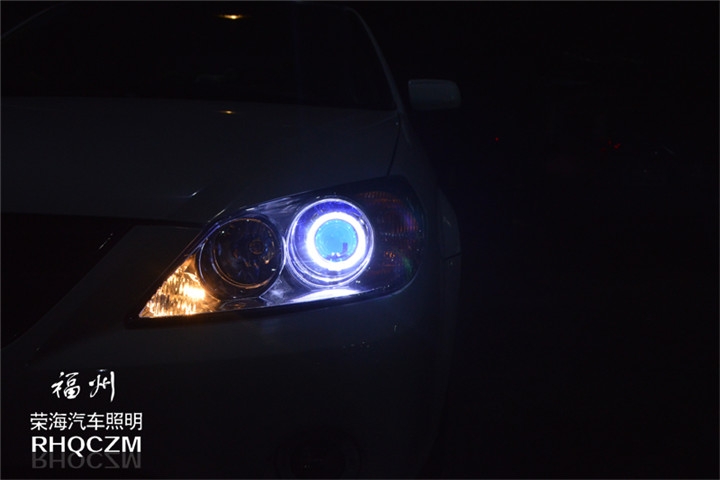 福州車燈配件 海馬汽車車燈改裝氙氣燈天使眼惡魔眼 福州榮海照明