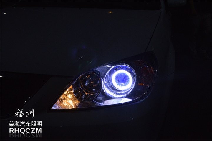 福州車燈配件 海馬汽車車燈改裝氙氣燈天使眼惡魔眼 福州榮海照明