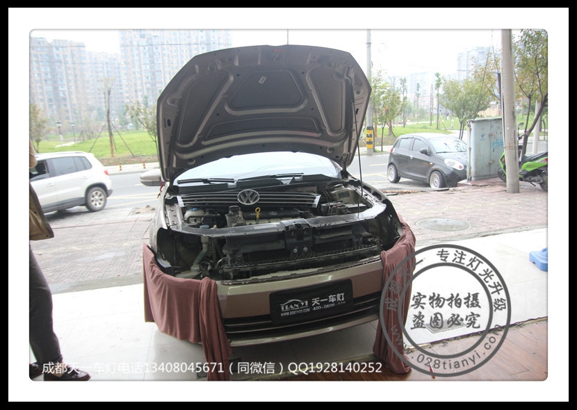 成都2015款寶來改裝海拉5雙光透鏡XV氙氣燈