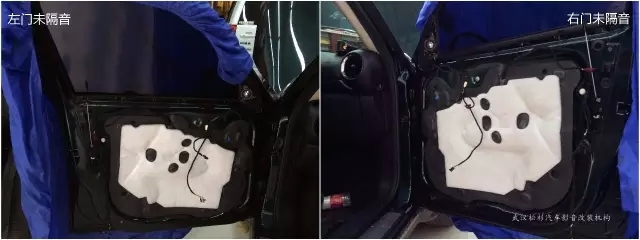 【武漢松杉汽車音響改裝】寶馬mini升級前門隔音+引擎隔音