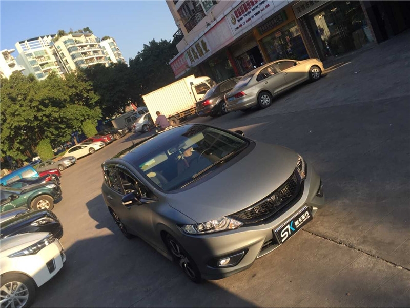 本田杰德亞面金屬銀灰色車身改色案例/深圳龍華