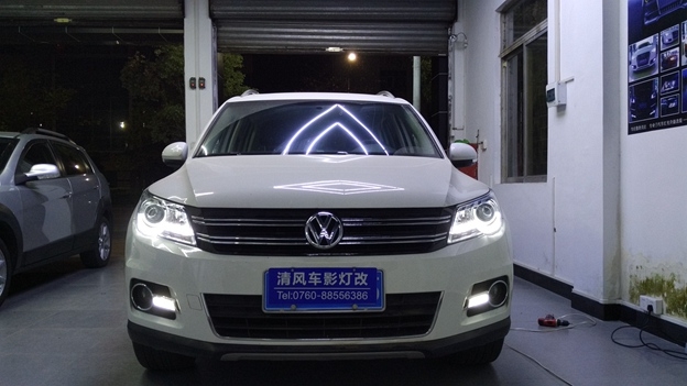 中山大眾途觀專業(yè)車燈光改裝 ——中山清風(fēng)車影燈改