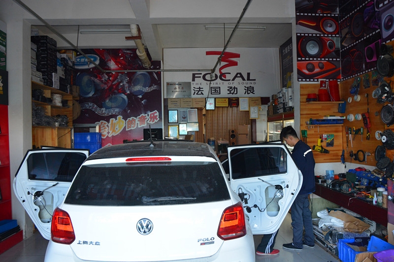 POLO音響改裝 精細(xì)多圖【唐山博納汽車音響改裝】