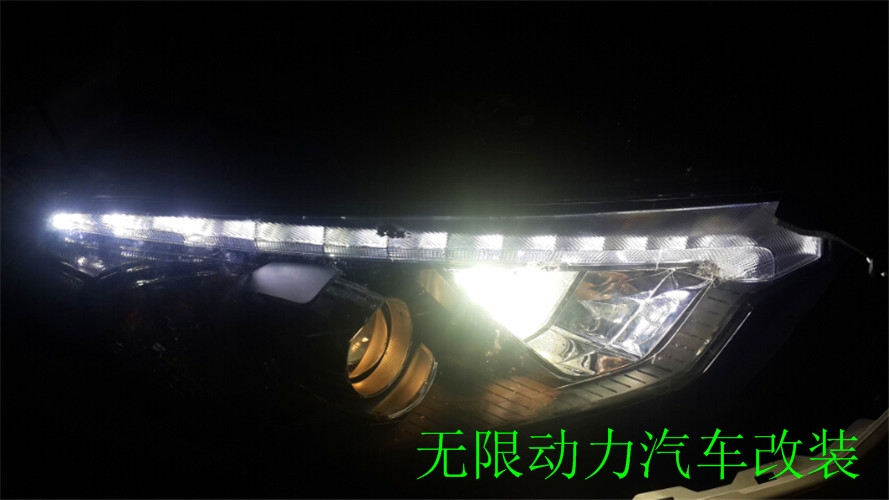 濰坊起亞K3改裝氙氣燈，LED淚眼