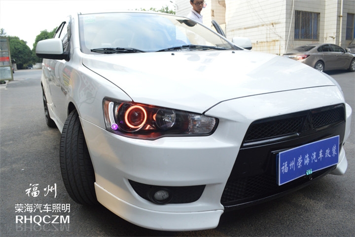 福州改Q5透鏡 三菱翼神車(chē)燈升級(jí)歐司朗氙氣燈Q5雙光透鏡 福州榮海照明