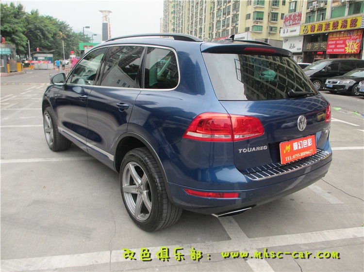 大眾途銳全車改色貼膜 車身貼膜改顏色 汽車改色膜 小珠光改色膜
