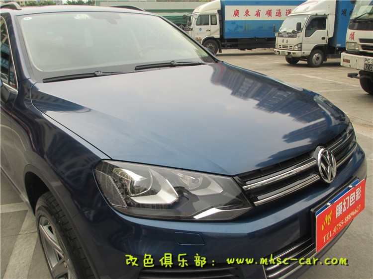 大眾途銳全車改色貼膜 車身貼膜改顏色 汽車改色膜 小珠光改色膜