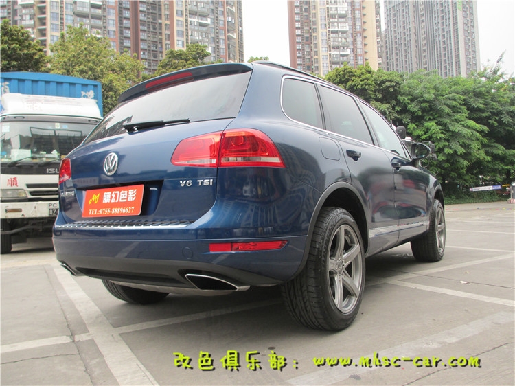 大眾途銳全車改色貼膜 車身貼膜改顏色 汽車改色膜 小珠光改色膜