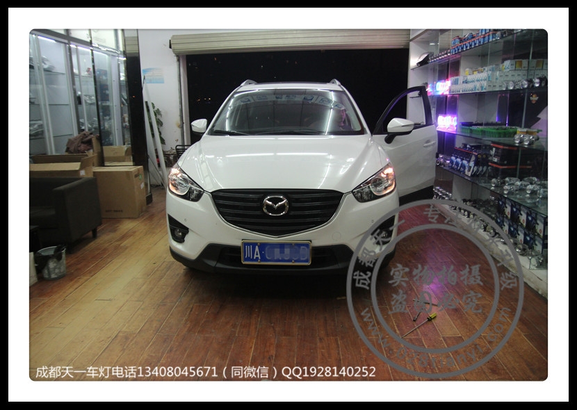 馬自達(dá)CX-5車燈改裝海拉5雙光透鏡歐司朗氙氣燈