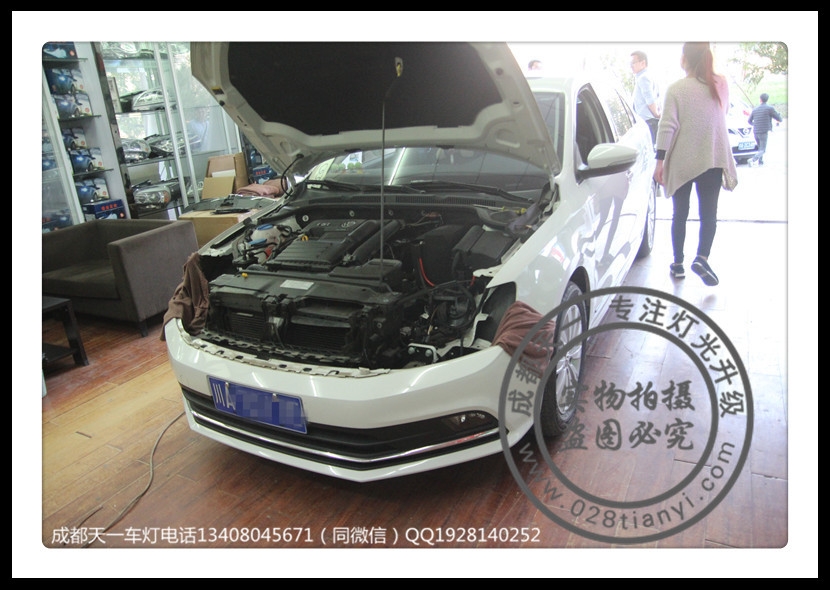 成都新速騰改車燈升級Q5雙光透鏡氙氣燈