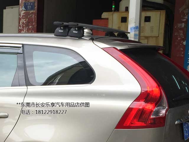 沃尔沃XC60功能拓展安装拓乐行李架可带行李箱及自行车