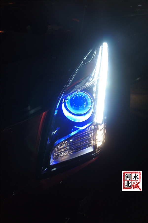 【石家莊永誠(chéng)改燈】凱迪拉克ATSL改裝海拉五透鏡，流光日行燈
