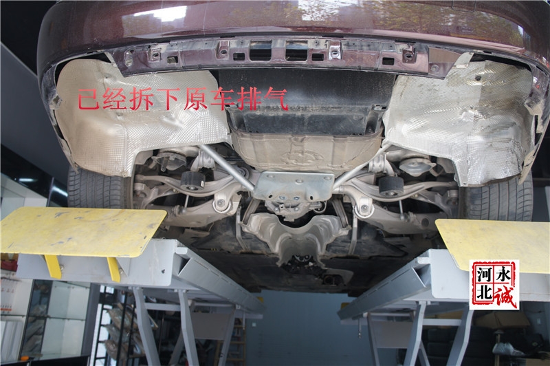 【石家莊永誠(chéng)汽車】寶馬528升級(jí)535雙邊單出排氣，方形尾唇漂亮