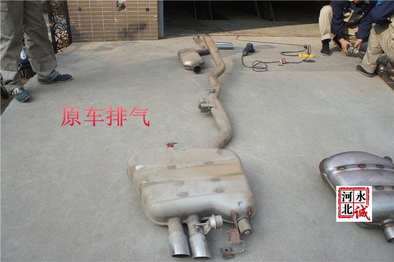 【石家莊永誠(chéng)汽車】寶馬528升級(jí)535雙邊單出排氣，方形尾唇漂亮