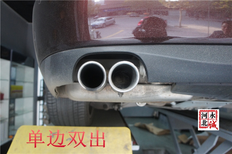 【石家莊永誠(chéng)汽車】寶馬528升級(jí)535雙邊單出排氣，方形尾唇漂亮
