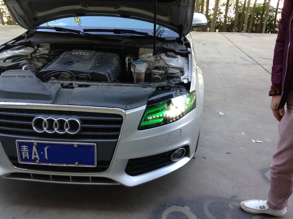 西寧精藝精車燈升級奧迪A4L改燈案例！