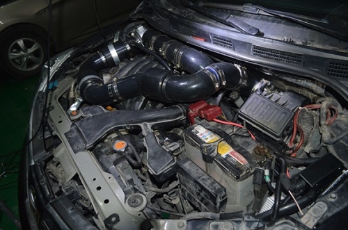 骐达（08款）进气改装提升动力节油改装加装键程离心式电动涡轮增压器LX2008