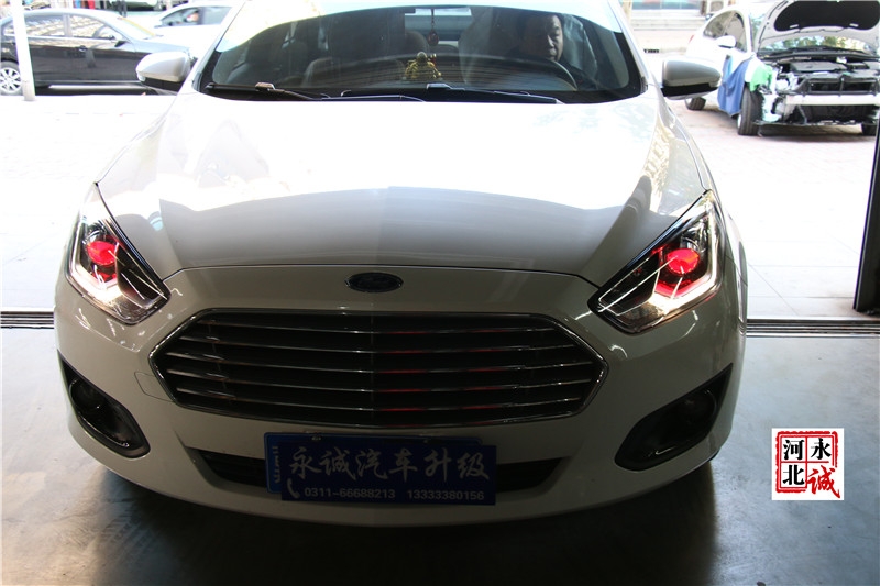【石家莊永誠改燈】福睿斯改裝Q5小糸透鏡，國產(chǎn)巖崎5500K氙氣燈
