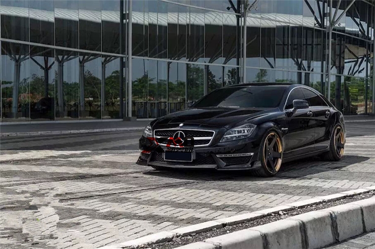 奔馳 W218 CLS350 CLS63 改裝 RENNTECH款 碳纖維前唇側(cè)裙 排氣管