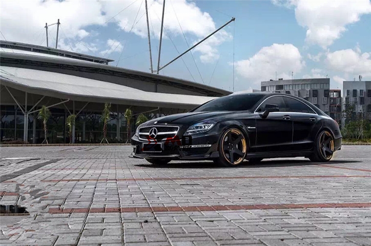 奔馳 W218 CLS350 CLS63 改裝 RENNTECH款 碳纖維前唇側(cè)裙 排氣管