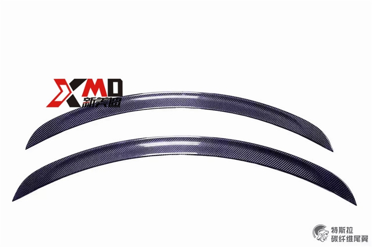 特斯拉MODEL S改裝 Revozport碳纖維壓尾翼 鴨尾 前唇后唇包圍