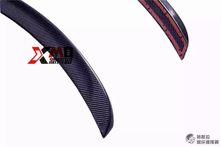 特斯拉MODEL S改裝 Revozport碳纖維壓尾翼 鴨尾 前唇后唇包圍