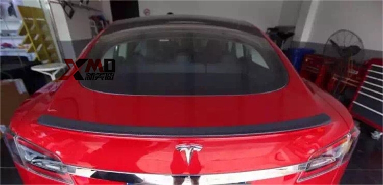 特斯拉MODEL S改裝 Revozport碳纖維壓尾翼 鴨尾 前唇后唇包圍