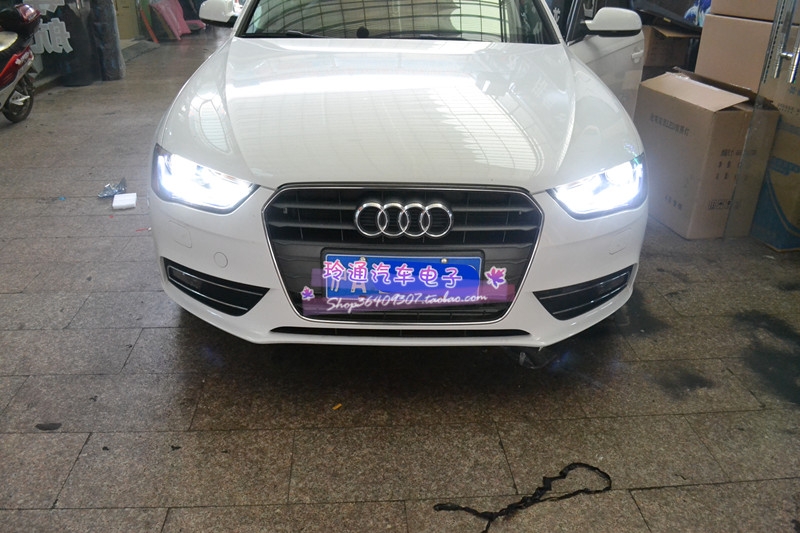 上海奥迪A4L低配大灯改装原厂高配氙气大灯总成 直接对插 无需改线