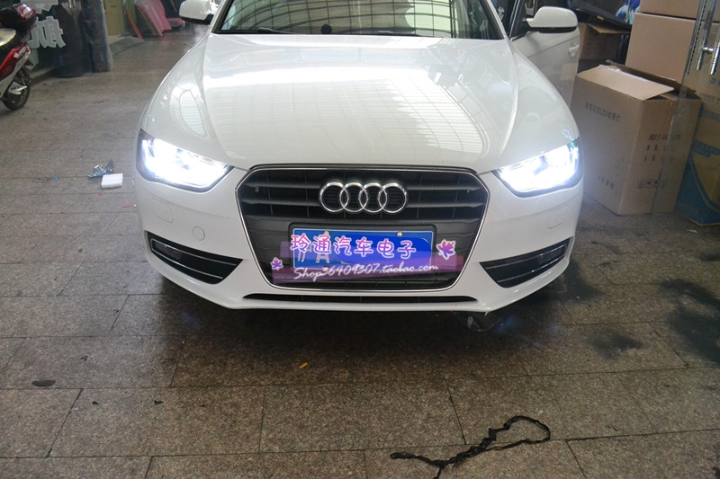 上海奧迪A4L低配大燈改裝原廠高配氙氣大燈總成 直接對(duì)插 無(wú)需改線
