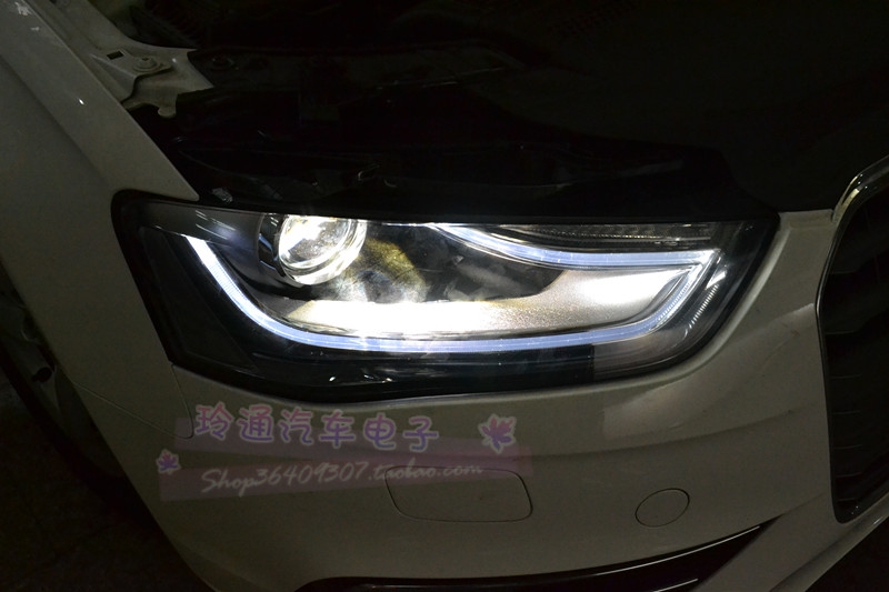上海奧迪A4L低配大燈改裝原廠高配氙氣大燈總成 直接對(duì)插 無(wú)需改線
