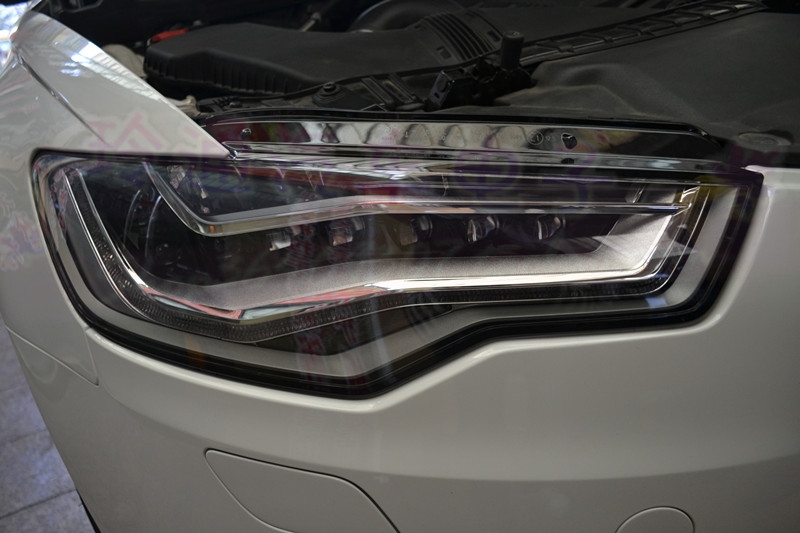 上海奧迪C7 新A6L原車氙氣大燈總成改裝原廠高配全LED大燈總成