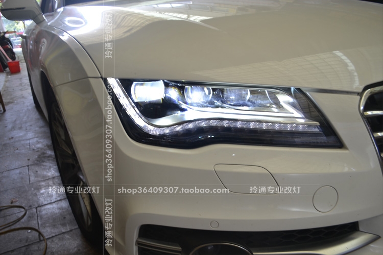上海奧迪A7原車燈改裝頂配全LED大燈總成 電腦編程
