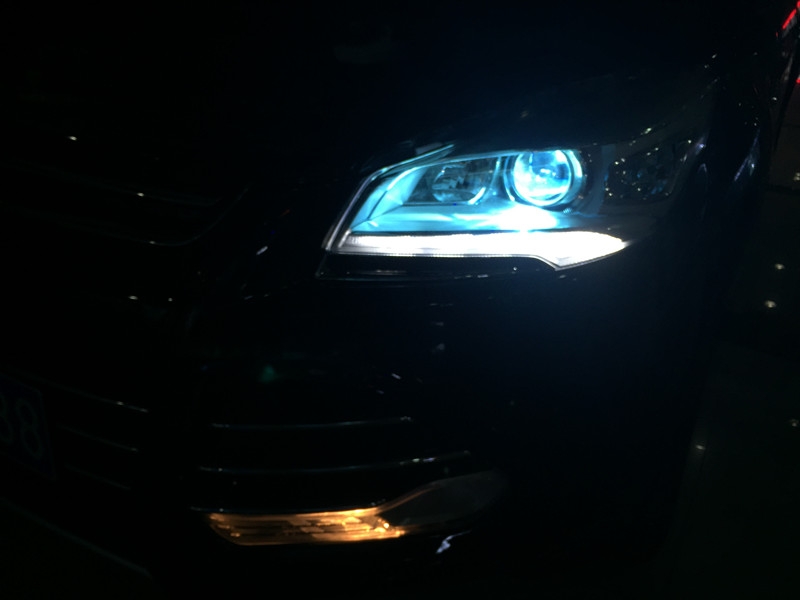 上海嘉定翼虎車燈升級(jí) 改小糸Q5透鏡 巖崎氙氣燈 高配大燈內(nèi)膽