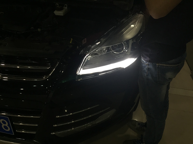 上海嘉定翼虎車燈升級(jí) 改小糸Q5透鏡 巖崎氙氣燈 高配大燈內(nèi)膽