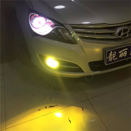濰坊現(xiàn)代悅動大燈改裝，霧燈黃金光