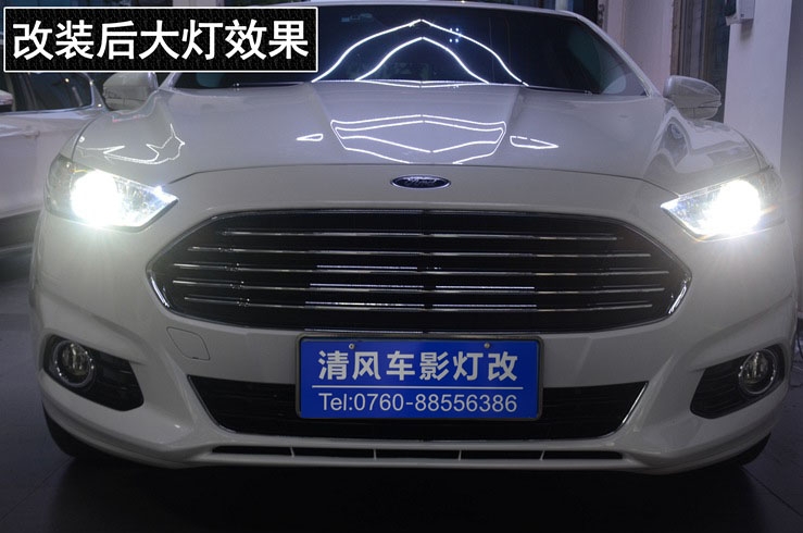 中山蒙迪歐汽車改裝 Q5透鏡氙氣燈改裝——中山清風(fēng)車影燈改