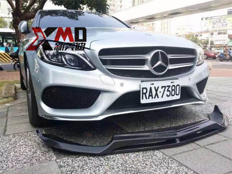 奔馳新C級W205 C180L C200L C260L碳纖維前唇 前擾流 機(jī)蓋 排氣管