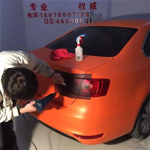 濰坊邁騰全車改色，變身亞光橙